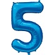 Folat Blue Foil Balloon Number 5 | 86cm