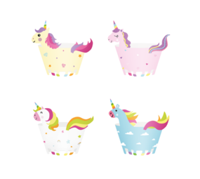 Tuf-Tuf Caissettes à cupcakes licorne arc-en-ciel | 8 pièces