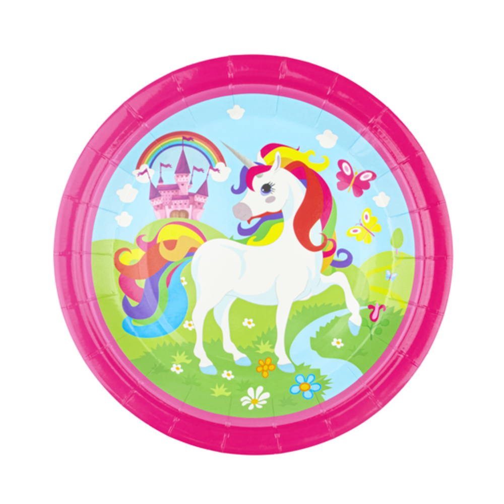 Riethmüller Assiettes Licorne Arc-en-ciel 23 cm | 8 pièces