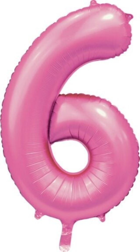 WeFiesta Pink Number 6 Balloon Glossy | 86 cm WeFiesta Pink Number 6 Balloon Glossy | 86 cm