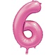 WeFiesta Ballon Chiffre 6 Rose Brillant | 86 cm WeFiesta Ballon Chiffre 6 Rose Brillant | 86 cm