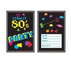 Tuf-Tuf Totally 80s Invitations 8 pieces