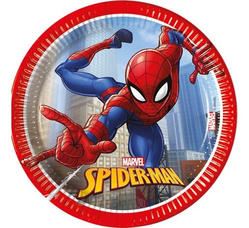 Procos Party Spider-Man Crime Fighter Signs 19cm | 8 pieces