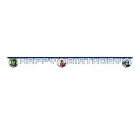 Procos Party Guirlande de lettres Avengers Pierres d'Infinité « Joyeux anniversaire » 200 cm | à l'unité