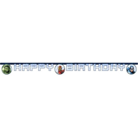 Procos Party Avengers Infinity-Steine ​​Buchstabengirlande „Alles Gute zum Geburtstag“ 200 cm | pro Stück