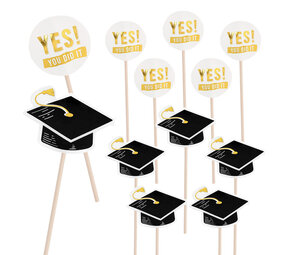 Paper Dreams Graduation cocktail picks 12cm | 12 pieces