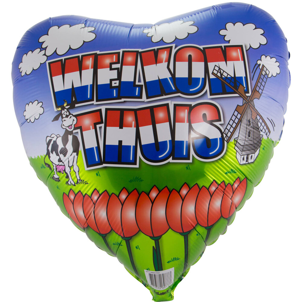 Folat Heliumballon „Willkommen zu Hause“, 45 cm | pro Stück