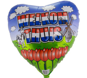 Folat Ballon à l'hélium « Bienvenue à la maison » 45 cm | à l'unité