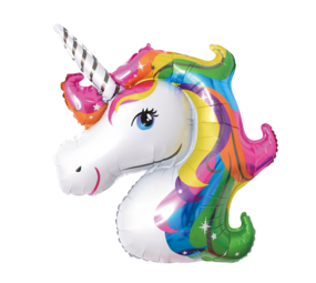 Tuf-Tuf Ballon licorne arc-en-ciel SuperShape 87x107cm | à l'unité