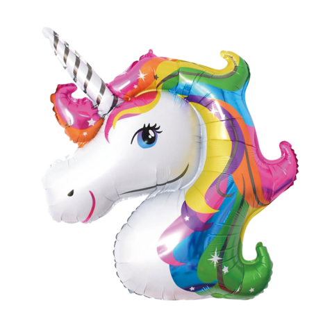 Tuf-Tuf Ballon licorne arc-en-ciel SuperShape 87x107cm | à l'unité