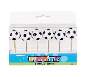 Unique Party Football Candles 6cm | 6 pieces