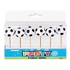 Unique Party Fußballkerzen 6 cm | 6 Stück