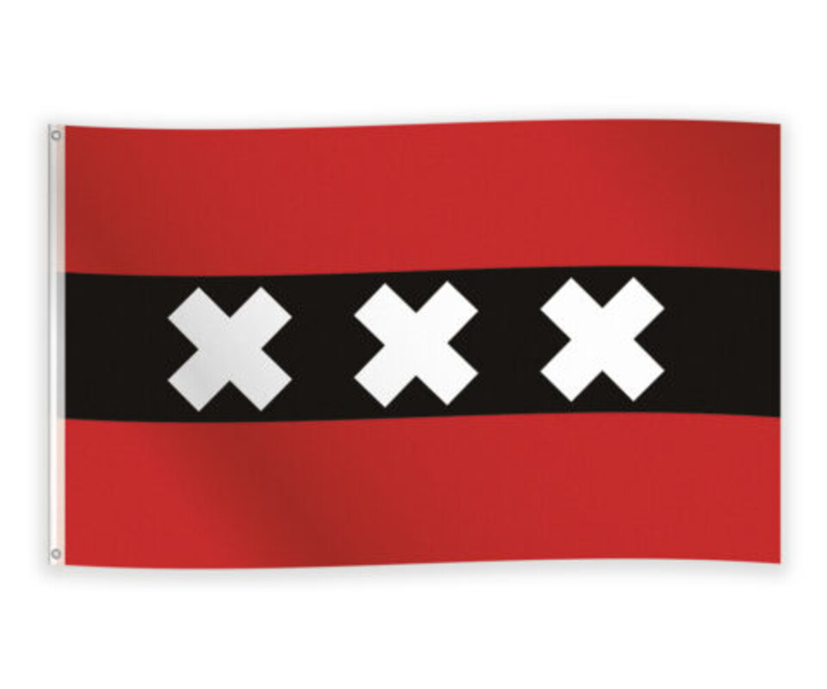 WeFiesta Amsterdam Vlag 90x150cm | per stuk WeFiesta Amsterdam Vlag 90x150cm | per stuk