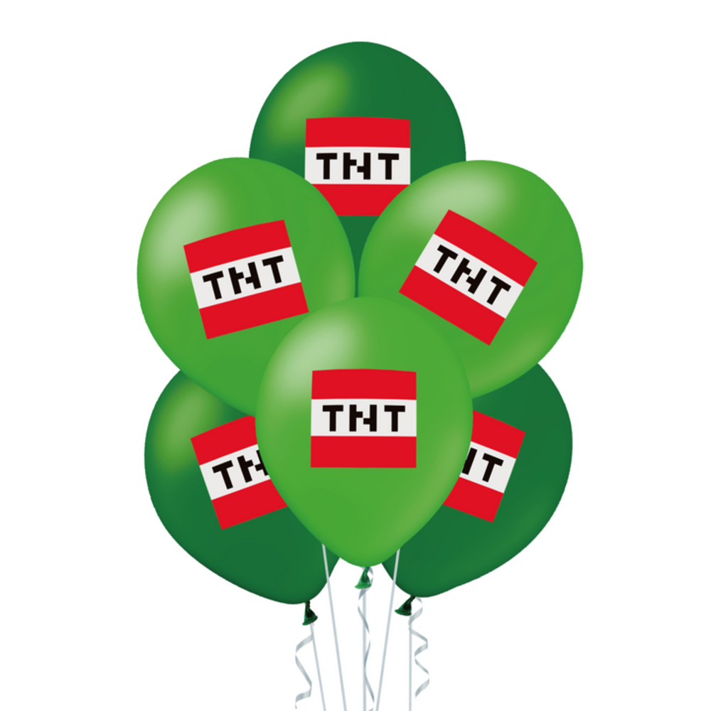 Tuf-Tuf Ballons TNT Minecraft 30 cm | 12 pièces