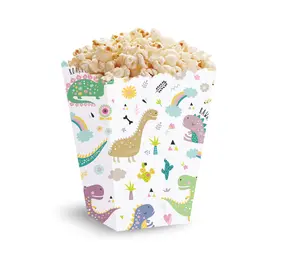 Tuf-Tuf Gobelets à popcorn Dino Time 7,5 x 15 cm | 5 pièces