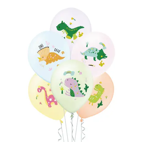 Tuf-Tuf Dino Time Ballonnen 30cm | 6 stuks Tuf-Tuf Dino Time Ballonnen 30cm | 6 stuks