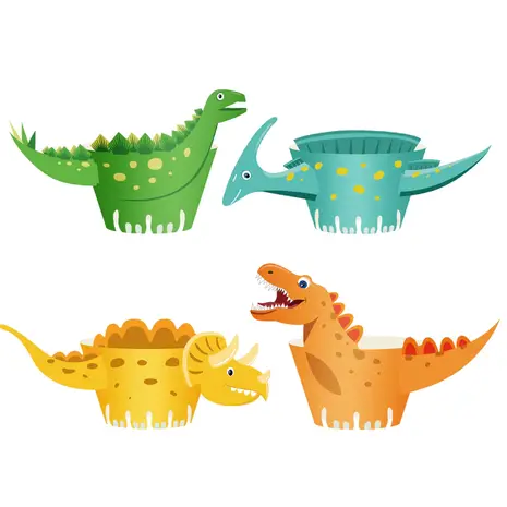 Tuf-Tuf Caissettes à cupcakes Dino Time | 8 pièces
