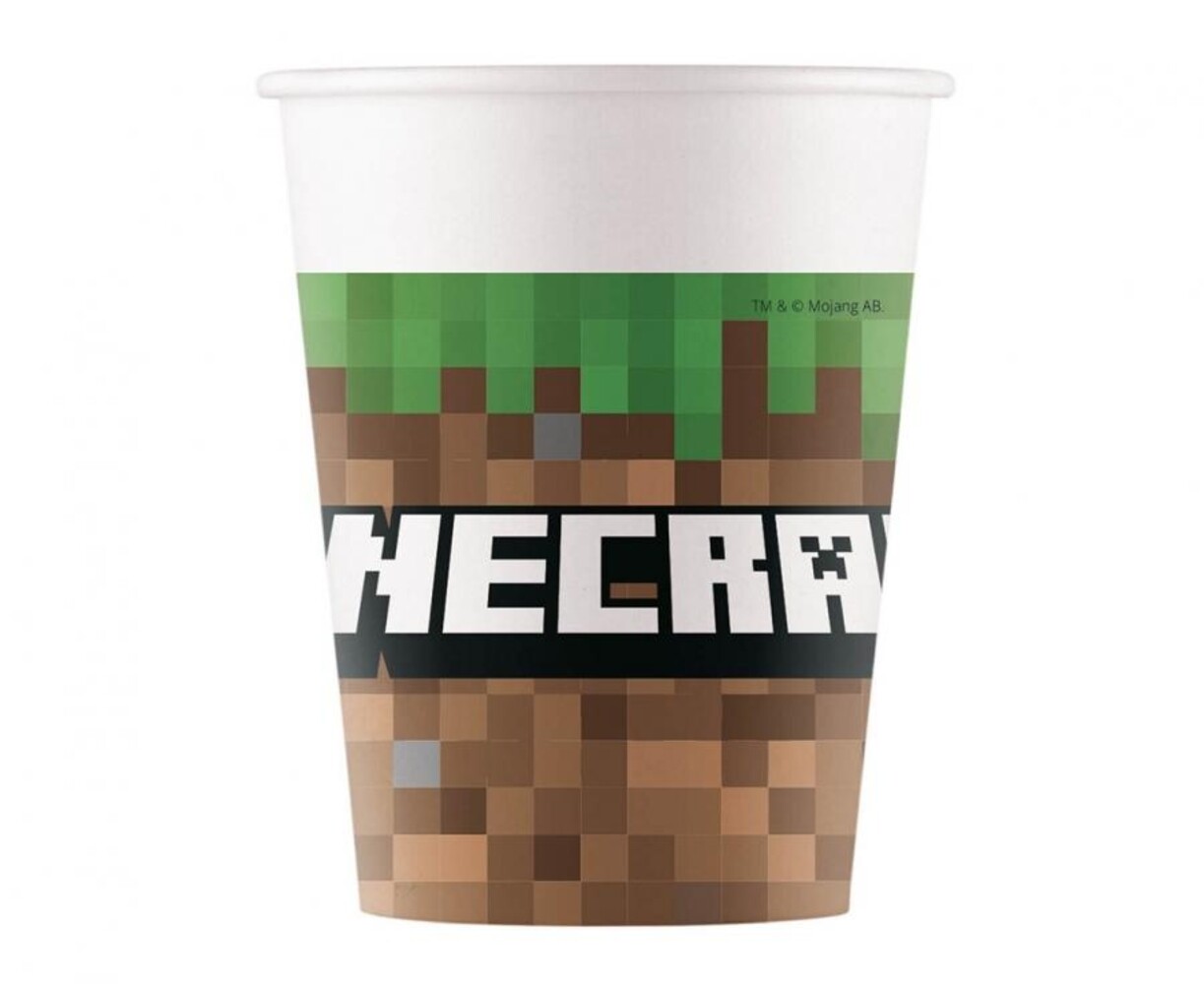Procos Party Minecraft Bekers 200ml | 8 stuks Procos Party Minecraft Bekers 200ml | 8 stuks