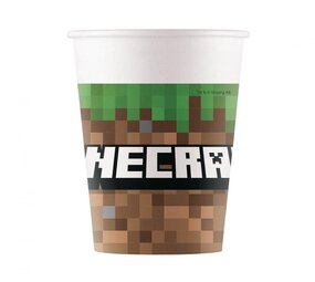 Procos Party Minecraft-Becher 200 ml | 8 Stück