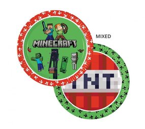 Procos Party Minecraft-Schilder 23 cm | 8 Stück
