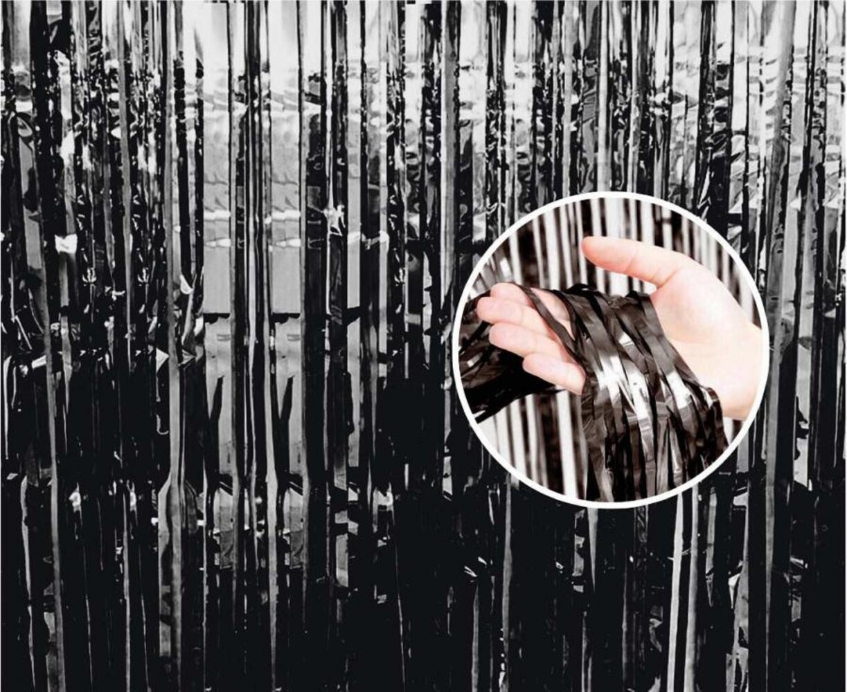 Paper Dreams Rideau de porte en feuille noire 100 x 200 cm | à l'unité Paper Dreams Rideau de porte en feuille noire 100 x 200 cm | à l'unité