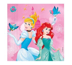 Procos Party Serviettes Princesse | Vivez votre histoire | 33 x 33 cm