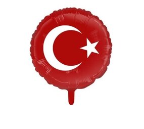 WeFiesta Helium Balloon Turkish Flag 45cm | per piece