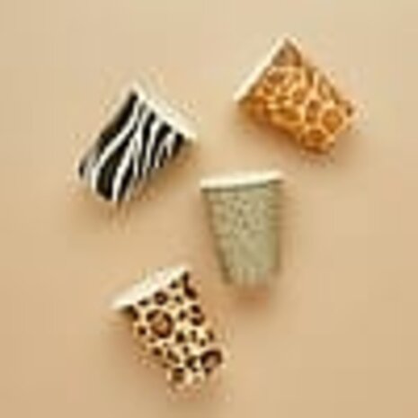 Hootyballoo Safari Animal Print Cups 250ml | 8 pieces