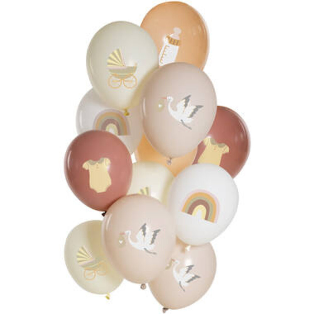 Folat Ballonnen set Sweet Baby 33cm | 12 stuks Folat Ballonnen set Sweet Baby 33cm | 12 stuks
