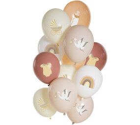 Folat Ballonnen set Sweet Baby 33cm | 12 stuks Folat Ballonnen set Sweet Baby 33cm | 12 stuks