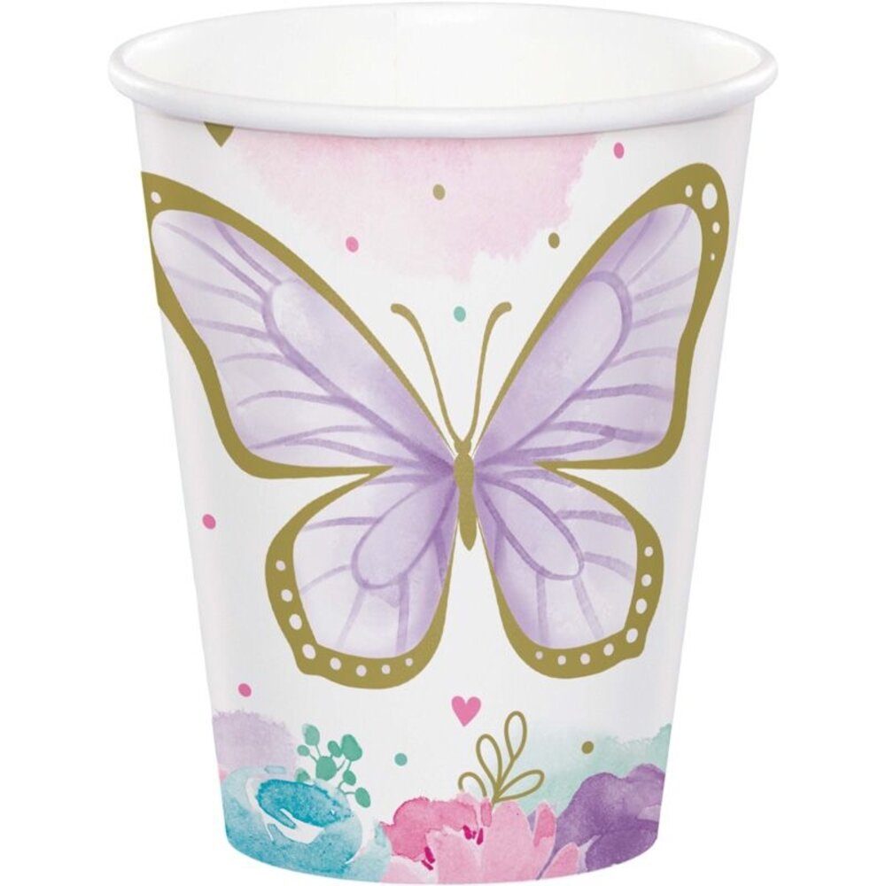 Creative Converting Gobelets papillon 266 ml | 8 pièces