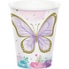 Creative Converting Butterfly Cups 266 ml | 8 Stück