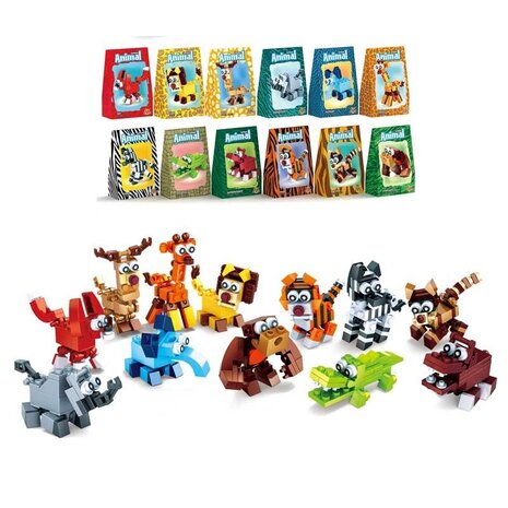 Henbrandt Jeu de blocs de construction animaux | à la pièce