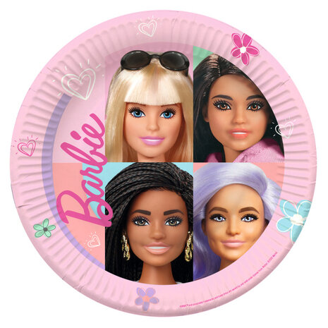Amscan Barbie Sweet Life Borden 23cm | per 8 stuks Amscan Barbie Sweet Life Borden 23cm | per 8 stuks