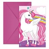 Procos Party Einladungen mit Einhornmotiv in Regenbogenfarben | 6 Stück Procos Party Einladungen mit Einhornmotiv in Regenbogenfarben | 6 Stück