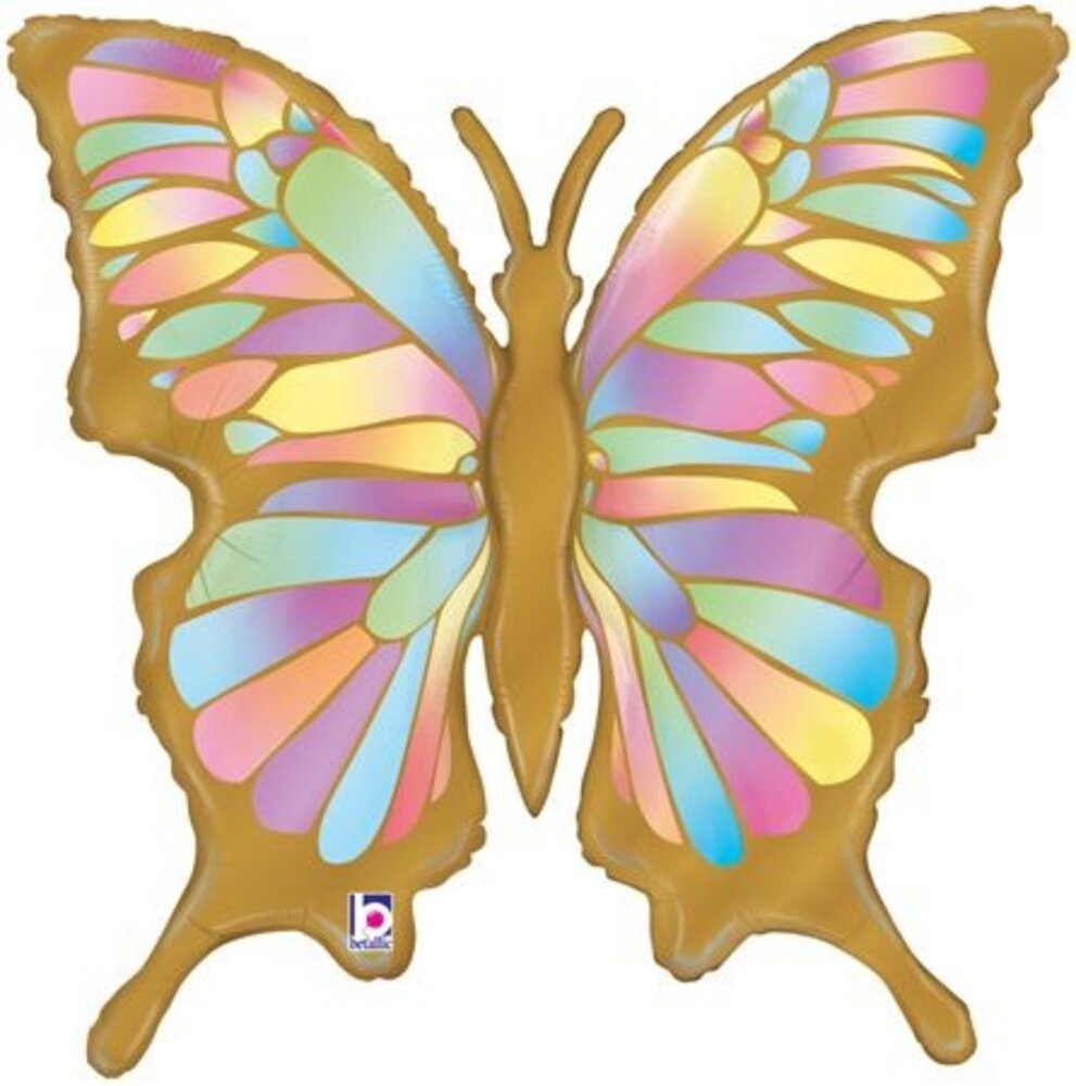 Oaktree Super Shape Ballon Schmetterling Holografisch | 83 cm