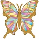 Oaktree Super Shape Ballon Schmetterling Holografisch | 83 cm