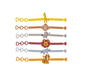 LG Imports Jungle dieren armbandje | per 12 stuks LG Imports Jungle dieren armbandje | per 12 stuks