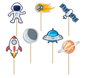 Tuf-Tuf Space and Cosmos Cake Toppers | 7 pieces