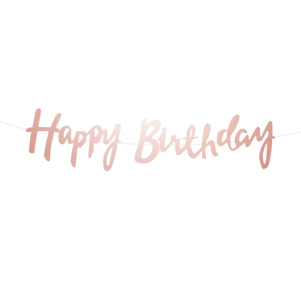 Tuf-Tuf Happy Birthday Letter Garland Rose Gold | 110x20cm