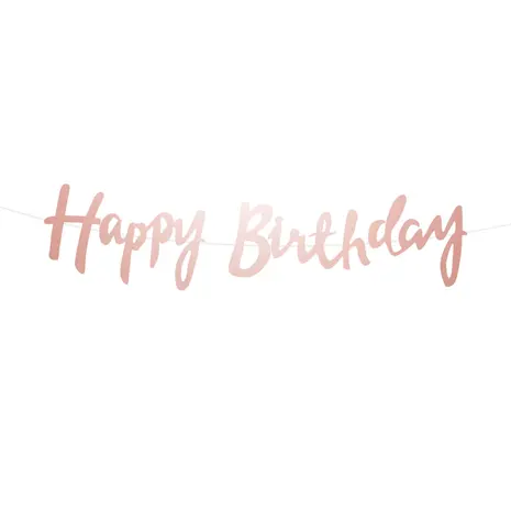 Tuf-Tuf Happy Birthday Letter Garland Rose Gold | 110x20cm