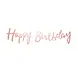 Tuf-Tuf Happy Birthday Letter Garland Rose Gold | 110x20cm