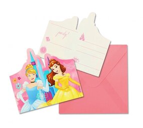 Procos Party Prinsessen Uitnodigingen Princess Live Your Story | 6 stuks Procos Party Prinsessen Uitnodigingen Princess Live Your Story | 6 stuks