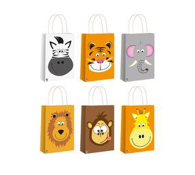Henbrandt Jungle Dieren Uitdeelzakje 14x21x7cm | per stuk Henbrandt Jungle Dieren Uitdeelzakje 14x21x7cm | per stuk