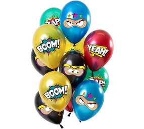Folat Ensemble de ballons super-héros 33 cm | 12 pièces