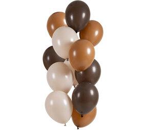 Folat Ensemble de ballons chocolat moka 33 cm | 12 pièces