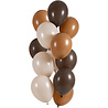 Folat Ensemble de ballons chocolat moka 33 cm | 12 pièces