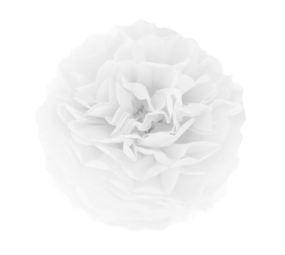 Tuf-Tuf Weißer Pompon 35 cm | pro Stück