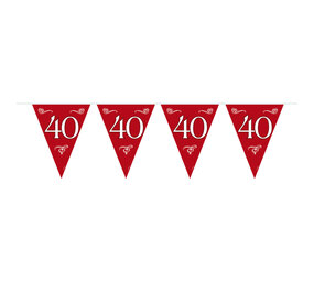 Folat Guirlande de drapeaux pour le 40e anniversaire, 10 mètres | À l'unité