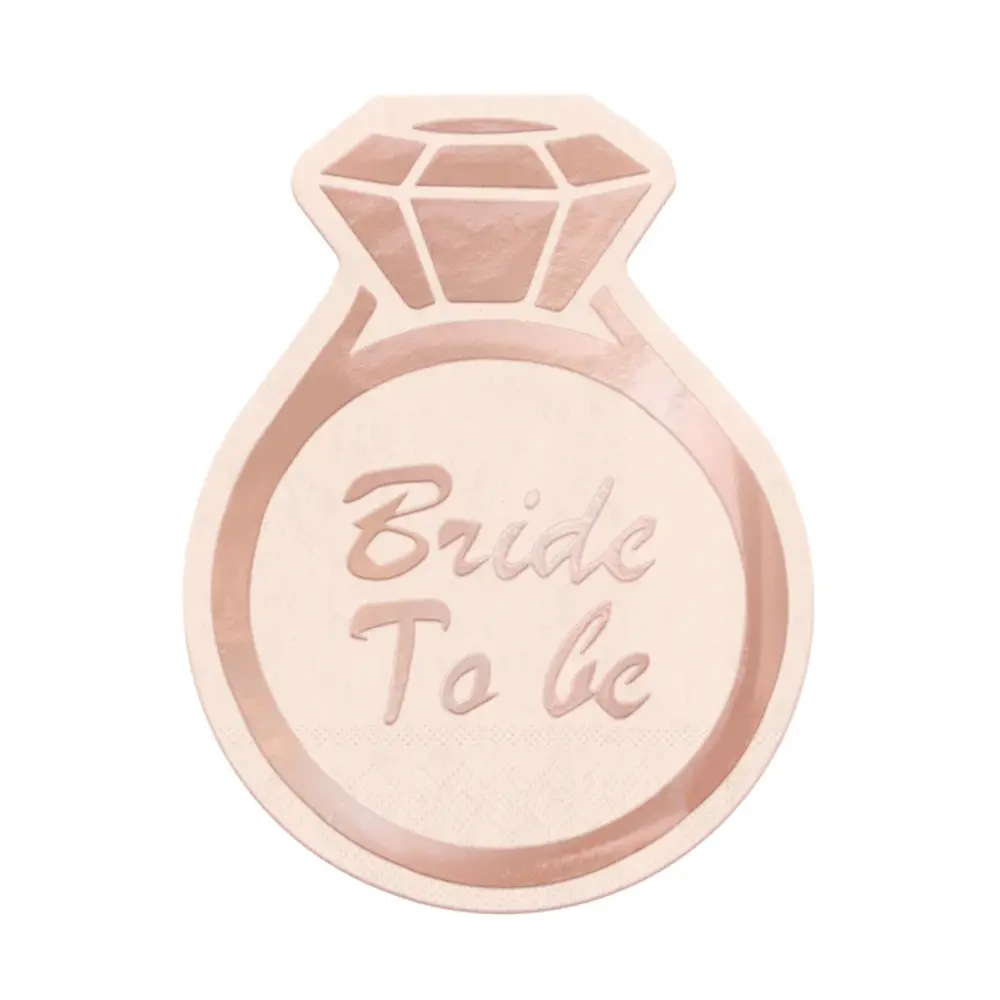 Tuf-Tuf Serviettes de table « Fiançailles » pour la future mariée, 11 x 15 cm | Lot de 10